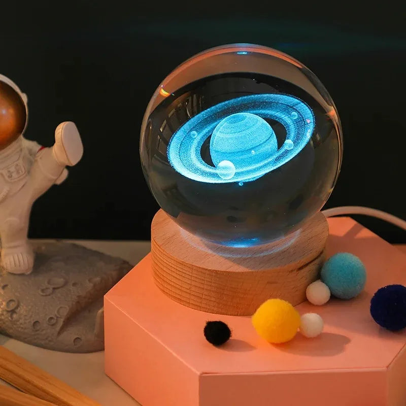 RGB LED Galaxy Crystal Ball Night Light.