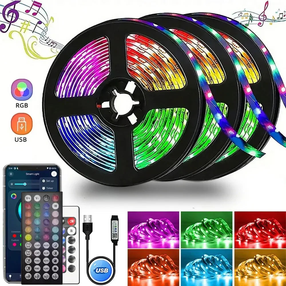 RGB USB 5050 LED Strip Light with Multi-Control Options