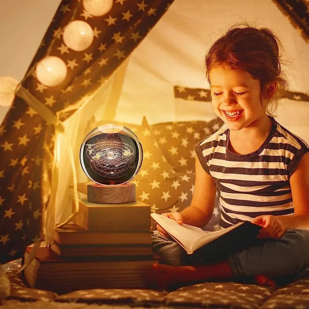 RGB LED Galaxy Crystal Ball Night Light.