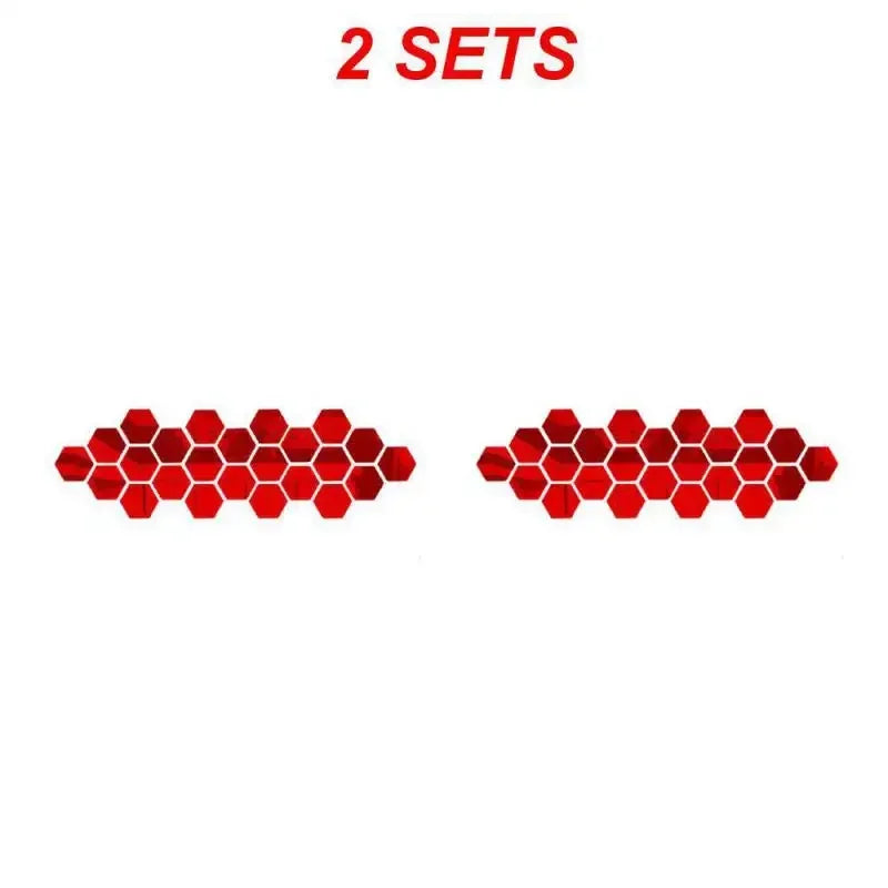Hexagonal Acrylic Mirror Wall Decals (12/24 pcs)