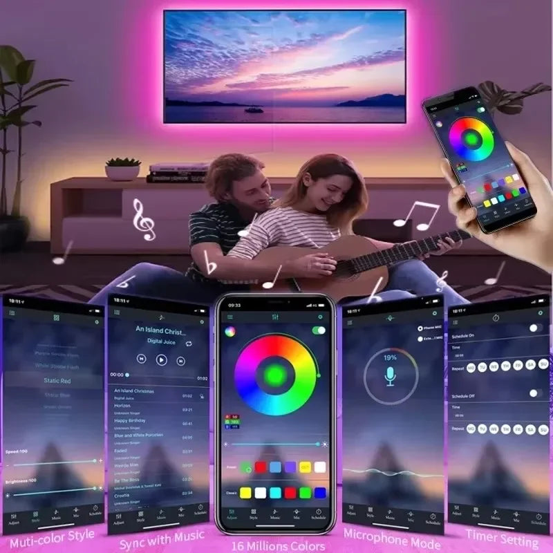 RGB USB 5050 LED Strip Light with Multi-Control Options